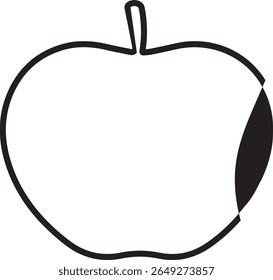 Icono Apple silueta negra