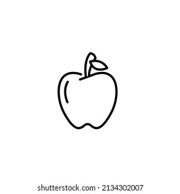 Apfelsymbol Schwarz-Weiß