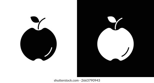 Icono de Apple. paquete de iconos de línea en blanco y negro.