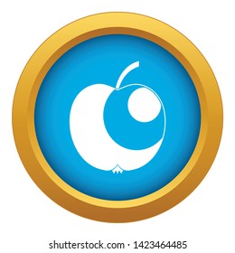 Apple icon blue vector isolated on white background for any design