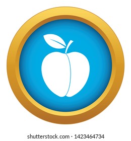 Apple icon blue vector isolated on white background for any design