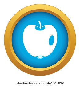 Apple icon blue vector isolated on white background for any design