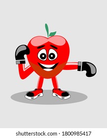 apple icon with boxing vector design