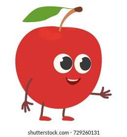 Apple icon. Cartoon illustration of apple vector icon for web