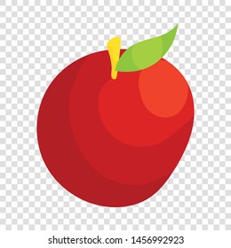 Apple icon in cartoon style isolated on background for any web design