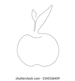 Apple icon cartoon, vector illustration