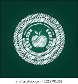 apple icon with chalkboard texture
