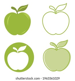 apple icon collection, white color background