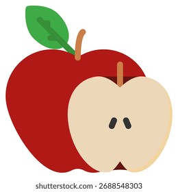 Icono de Apple en relleno de color. Estilo plano