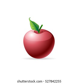 Apple icon in color. Food fruit healthy lifestyle