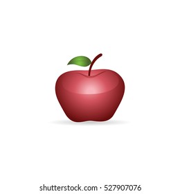 Apple icon in color. Food fruit healthy lifestyle