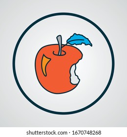 Apple icon colored line symbol. Premium quality isolated jonagold element in trendy style.