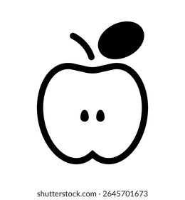 Icono de Apple. Ilustración vectorial de color.