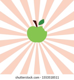 apple icon, colorful flat design  vector illustration background 