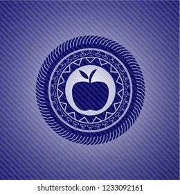 apple icon with denim texture