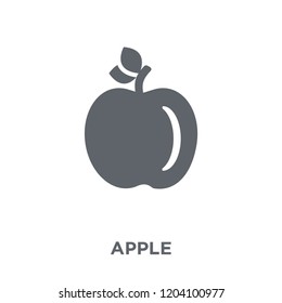 Apple icon. Apple design concept from Fruit and vegetables collection. Simple element vector illustration on white background.