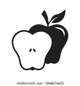 Apple icon design. Apple fruit. isolated on white background