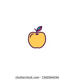 Apple icon design. Gastronomy icon vector illustration