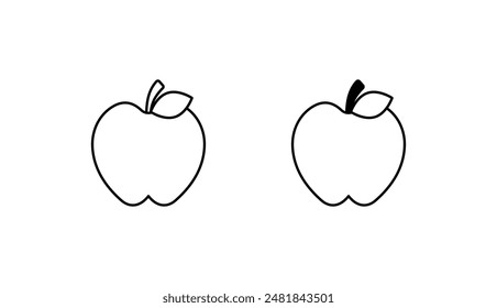 Apple icon design with white background stock illustration