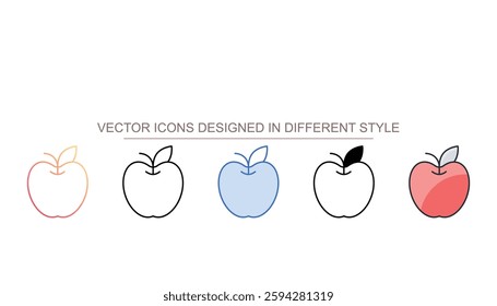 Apple icon design with white background stock illustration