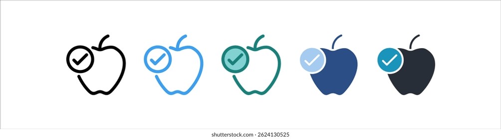 Icono de Apple en Vector de estilo diferente
