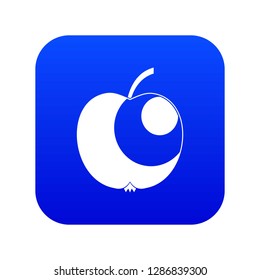 Apple icon digital blue for any design isolated on white vector illustration