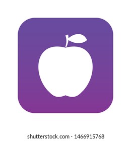 Apple icon digital purple for any design isolated on white vector illustration