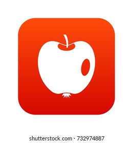 Apple icon digital red for any design isolated on white vector illustration