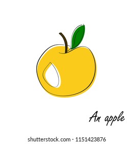 Apple icon in doodle style