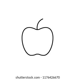 an Apple icon. Element of education for mobile concept and web apps icon. Thin line icon for website design and development, app development. Premium icon