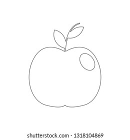 an Apple icon. Element of Education for mobile concept and web apps icon. Outline, thin line icon for website design and development, app development