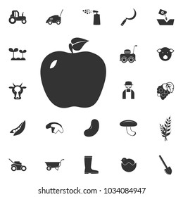 an Apple icon. Element of farming and garden icons. Premium quality graphic design icon. Signs, outline symbols collection icon for websites, web design, mobile app on white background