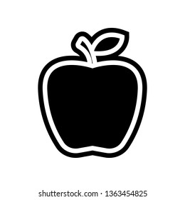 an Apple icon. Element of Science for mobile concept and web apps icon. Glyph, flat icon for website design and development, app development