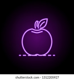 an Apple icon. Elements of Food and drink in neon style icons. Simple icon for websites, web design, mobile app, info graphics