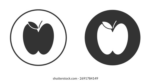 Apfelsymbol. gefülltes Flachschild für mobiles Konzept. Vektorgrafiken