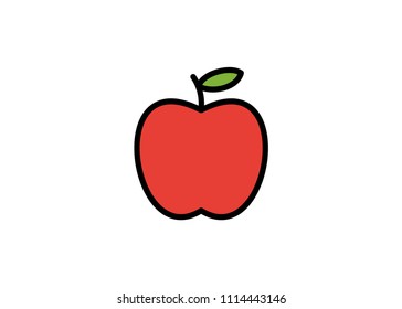 Apple icon, filled line icon