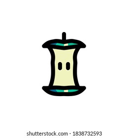 Apple Icon Filled Outline Nature Illustration Logo Vector
