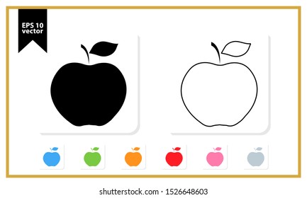 Apple icon flat design vector