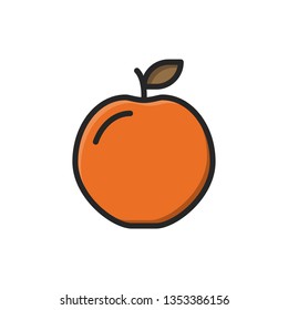 apple icon flat glyph outline flat