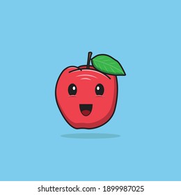 Apple icon flat illustration vector