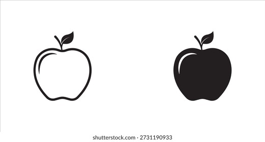 Apple icon. flat illustration of vector icon, vector illustration.