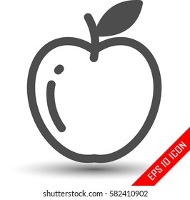 Apple icon. Apple flat logo Vector illustration.
