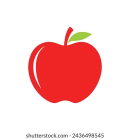 Apple icon. Flat icon on white background. Vector illustration