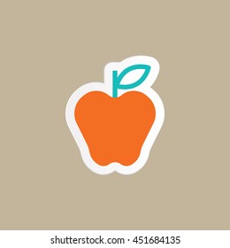 apple icon in flat style