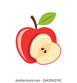 Apple icon in flat style. Fresh fruit vector illustration on isolated background. Fresh apples sign business concept.