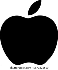 Apple icon with flat style. Isolated vector apple icon image on a white background.