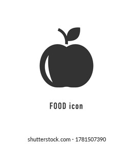Icono de Apple en estilo plano sobre fondo blanco