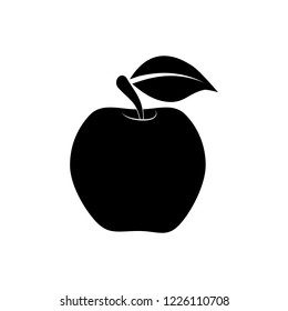 Apple icon in flat style. Page symbol for web site design. Apple logo, app, UI. Vector illustration.