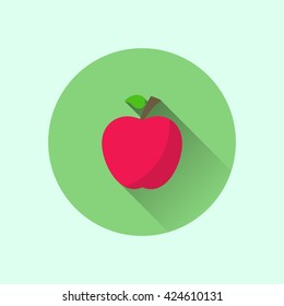 Apple Icon. Flat Apple Icon. Apple Vector