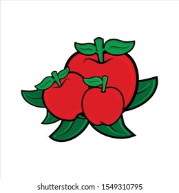 apple icon flat vector illustration for graphic and web design.